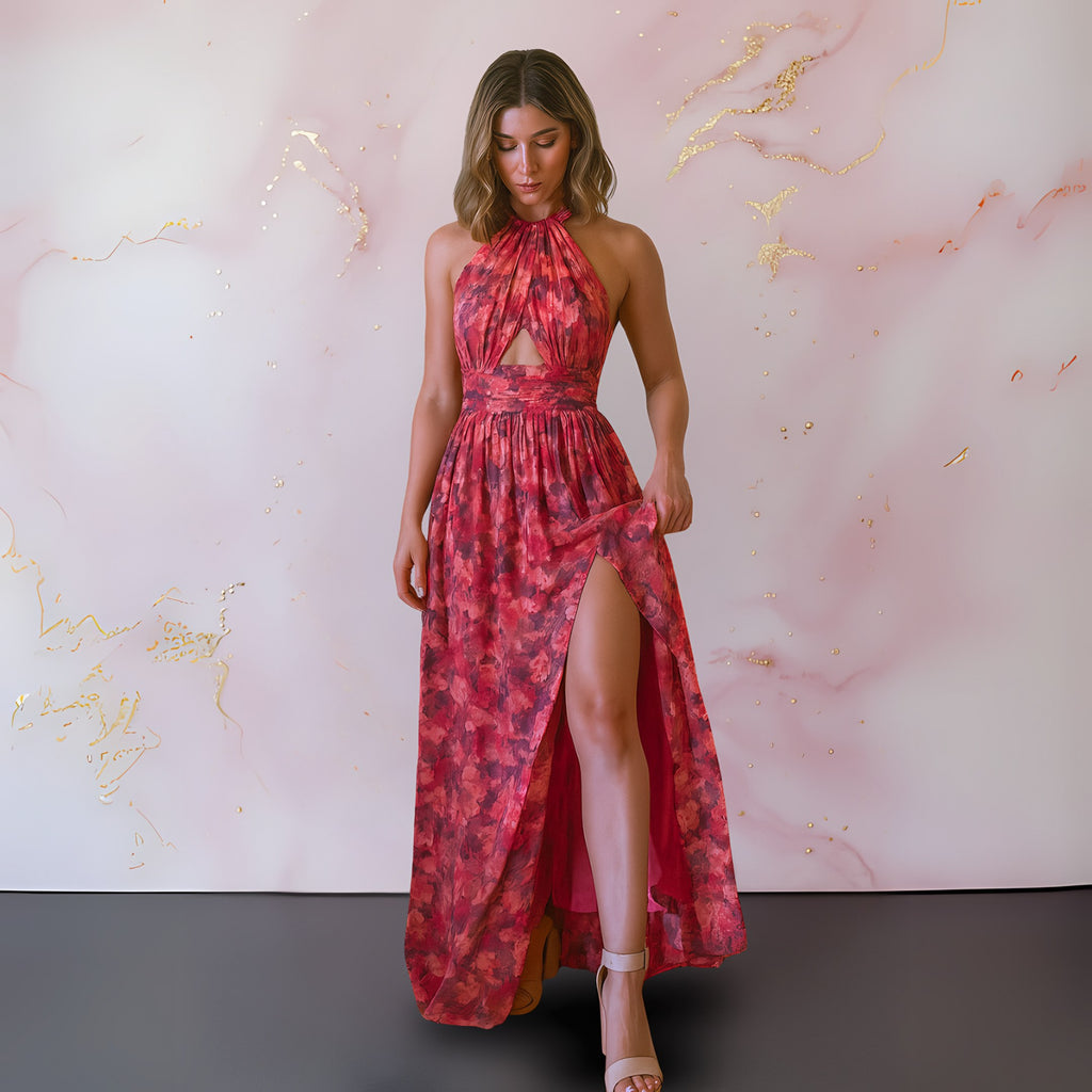Women's Halter Backless Maxi Dress — view 4