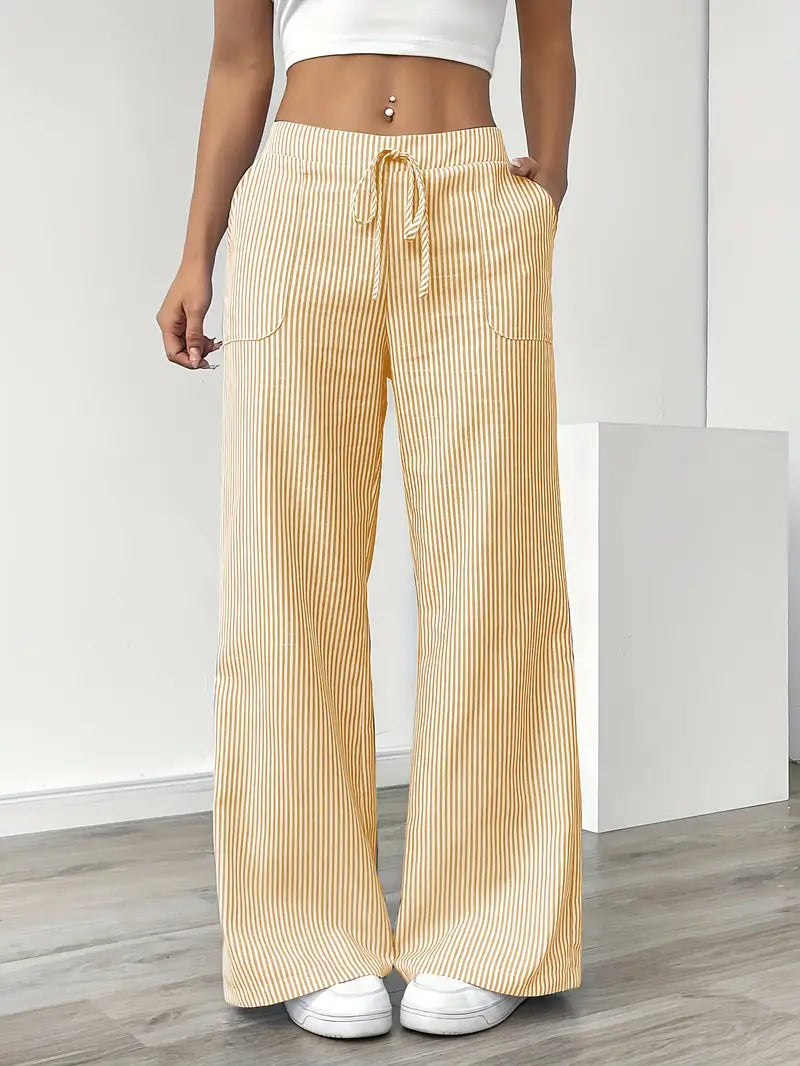 Bernice | Women’s Boho Beach Flare Trousers — TOPNEWPLACE