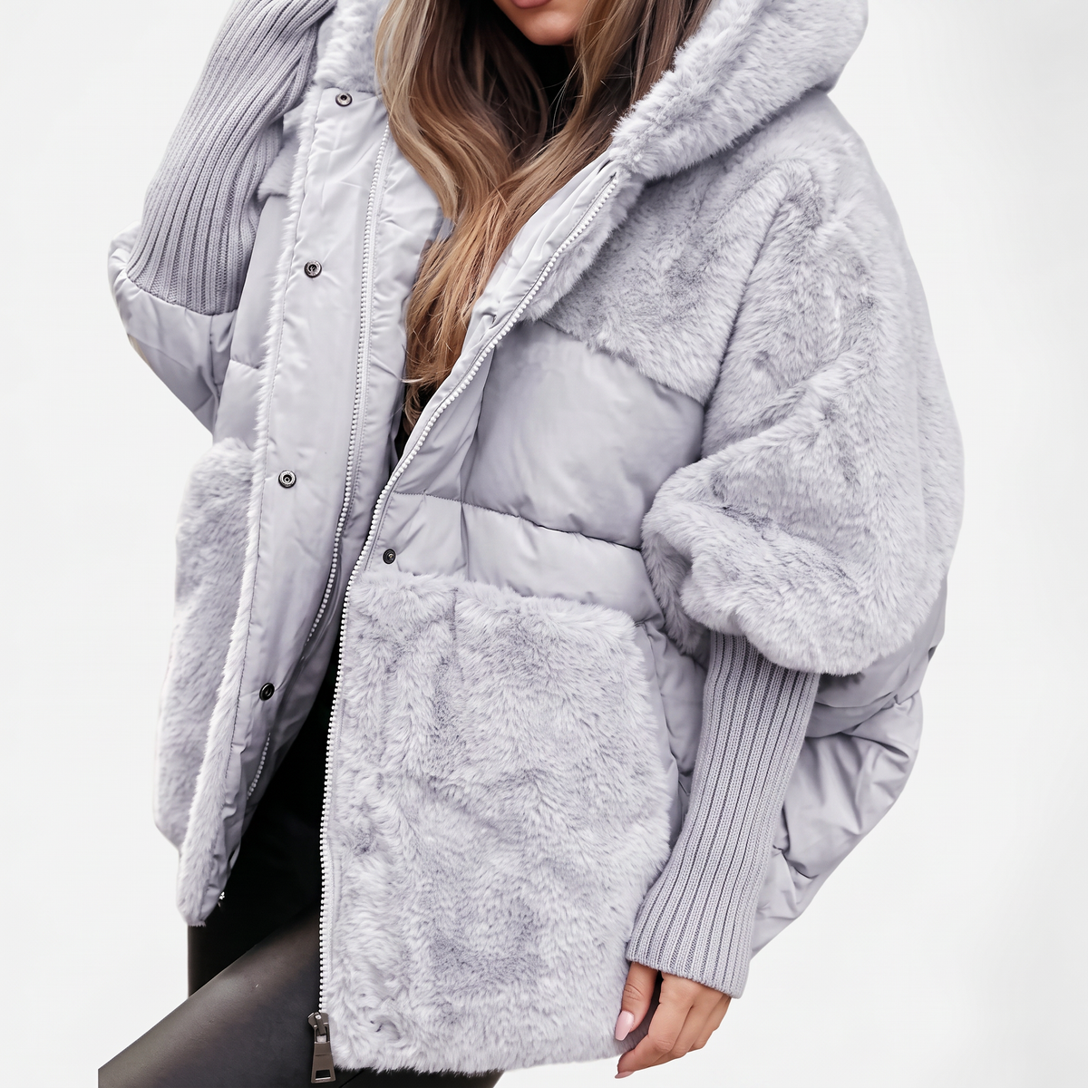 Amara | Plush Hooded Coat — view 4
