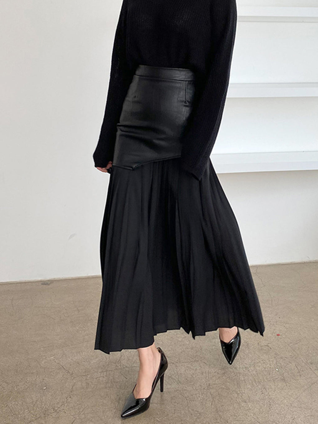 Adelheid | Women’s Pleated Maxi Skirt — TOPNEWPLACE (view 5)