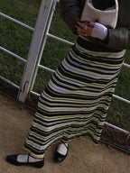 Cornelia | Women’s Striped Knit Midi Skirt — TOPNEWPLACE (view 5)