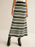 Cornelia | Women’s Striped Knit Midi Skirt — TOPNEWPLACE (view 2)