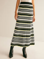 Cornelia | Women’s Striped Knit Midi Skirt — TOPNEWPLACE (view 2)