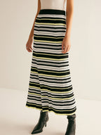 Cornelia | Women’s Striped Knit Midi Skirt — TOPNEWPLACE