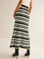 Cornelia | Women’s Striped Knit Midi Skirt — TOPNEWPLACE (view 3)