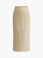 Rosalinde | Women’s Leather Midi Skirt — TOPNEWPLACE (view 2)