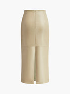 Rosalinde | Women’s Leather Midi Skirt — TOPNEWPLACE (view 3)