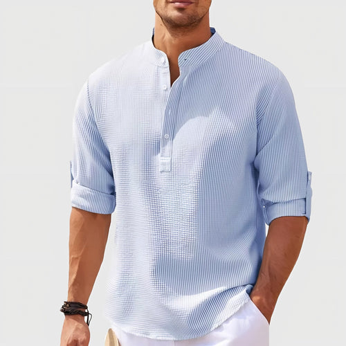 Men's Long Sleeve Seersucker Shirt — view 1