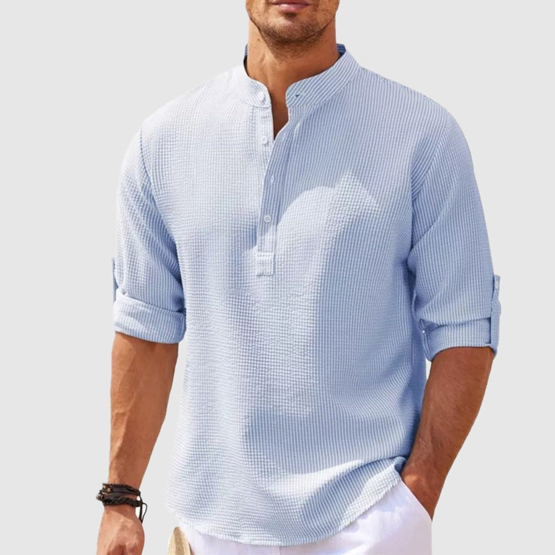 Orlando | Men’s Seersucker Long Sleeve Shirt