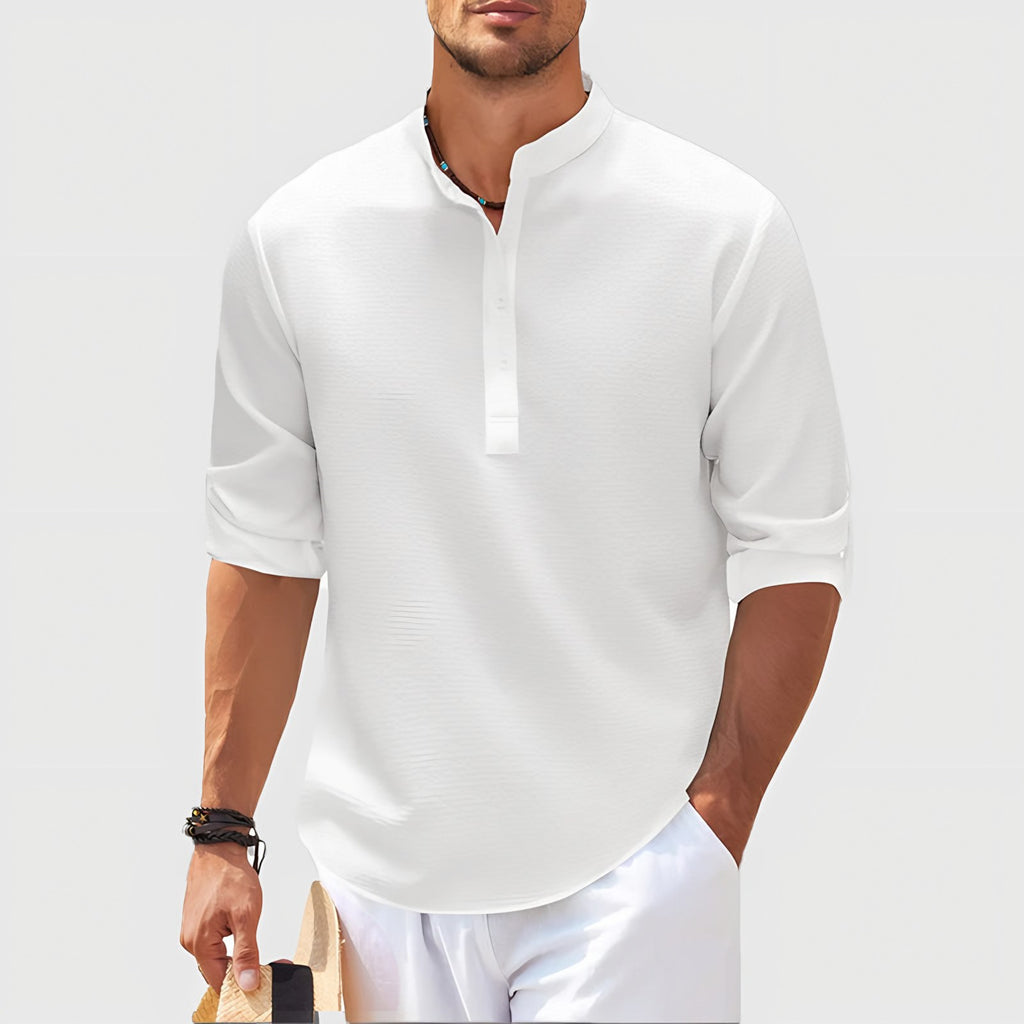 Men's Long Sleeve Seersucker Shirt — view 4