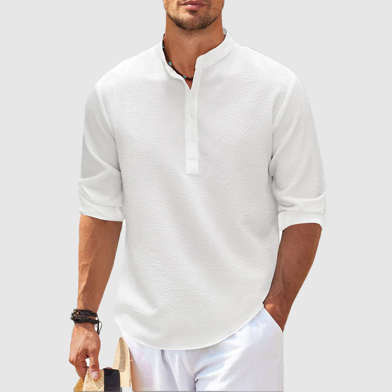 Orlando | Men’s Seersucker Long Sleeve Shirt