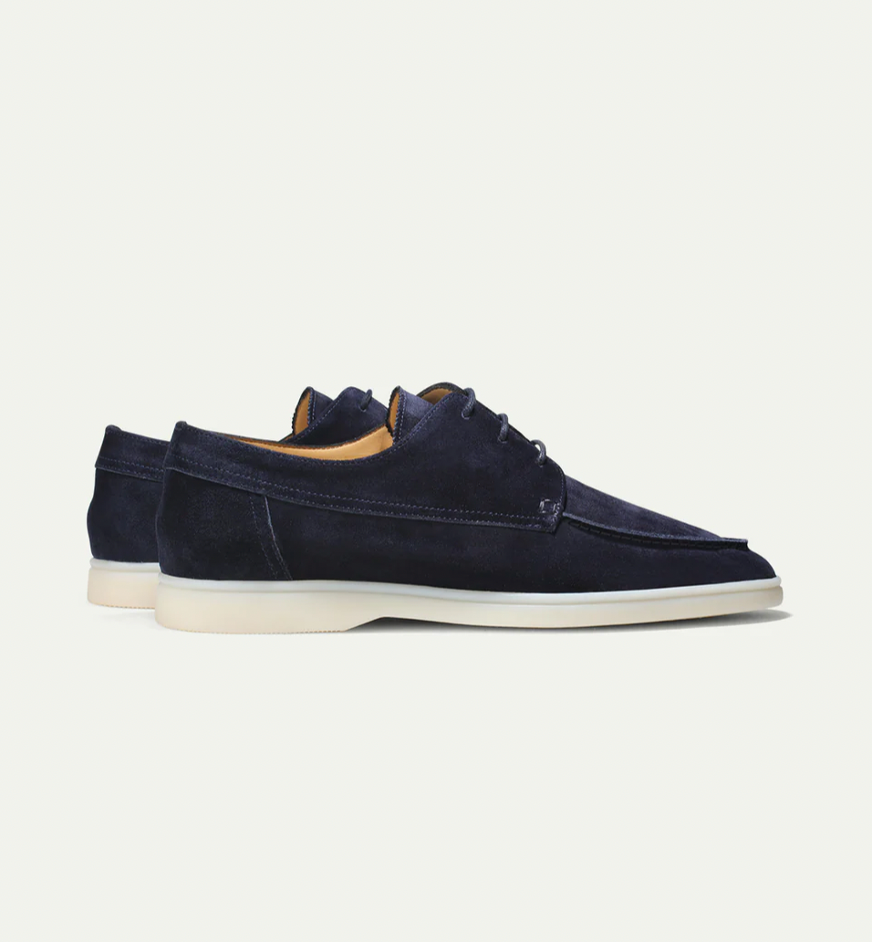 Men's Suede Loafers With Laces — Slip-On