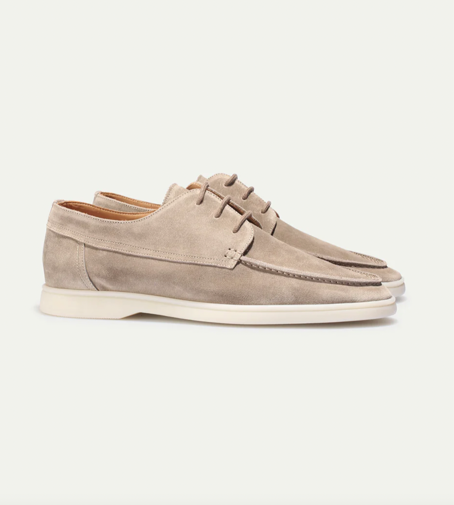 Men's Suede Loafers With Laces — Slip-On