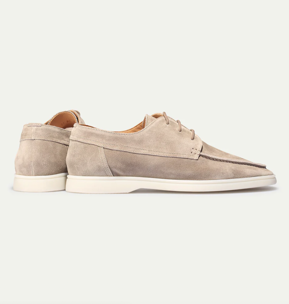 Men's Suede Loafers With Laces — Slip-On