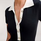 Women's Button-Up Polo Maxi Dress — view 2