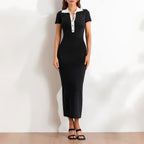 Women's Button-Up Polo Maxi Dress — view 3