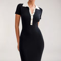 Women's Button-Up Polo Maxi Dress — view 1
