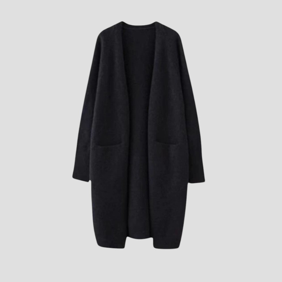 Cashmere Cardigan For Women with long open front — view 6