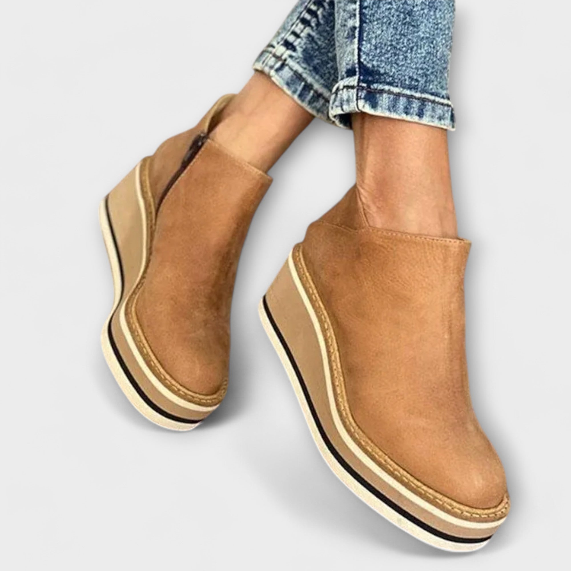 Valeria | Women’s Ankle Wedge Slip On Boots