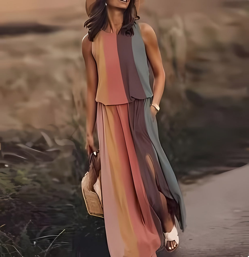 Women's Graphic Print Sleeveless Maxi Dress — view 6