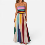 Strapless Pleated Maxi Dress — Flattering Fit