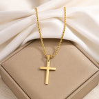 Cross Pendant Chain Necklace — view 1