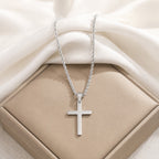 Cross Pendant Chain Necklace — view 2