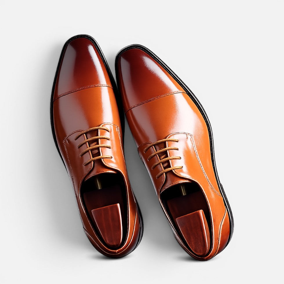 Orthopedic Formal Leather Derby Shoes — Comfortable