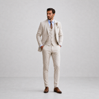 Espen | Men's Linen Three-Piece Suit with Waistcoat