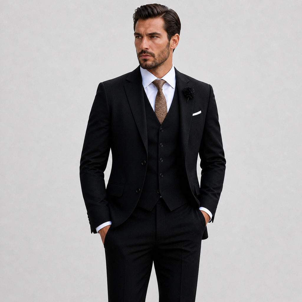 Espen | Men's Linen Three-Piece Suit with Waistcoat