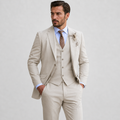 Espen | Men's Linen Three-Piece Suit with Waistcoat