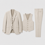 Espen | Men's Linen Three-Piece Suit with Waistcoat