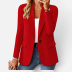 Womens Single Button Tailored Blazer — Comfortable