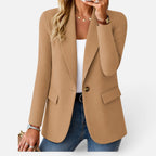 Womens Single Button Tailored Blazer — Comfortable