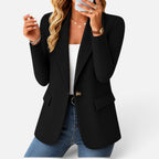 Womens Single Button Tailored Blazer — Comfortable