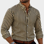 Striped Button Up Long Sleeve Shirt — Breathable