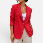 Tailored Single Button Blazer Jacket — Warm