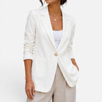 Tailored Single Button Blazer Jacket — Warm