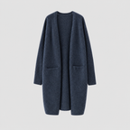 Cashmere Cardigan For Women with long open front — view 7