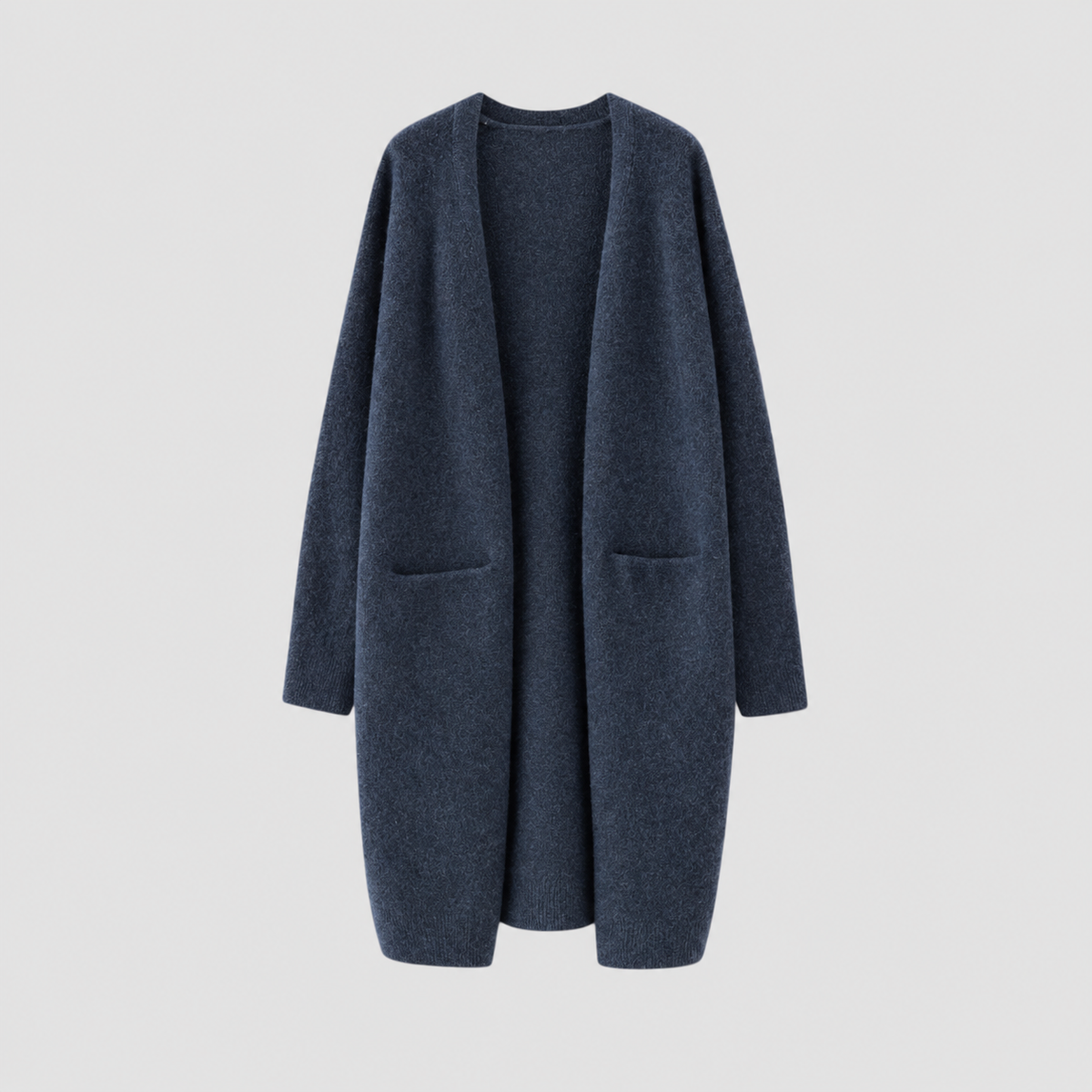 Cashmere Cardigan For Women with long open front — view 7