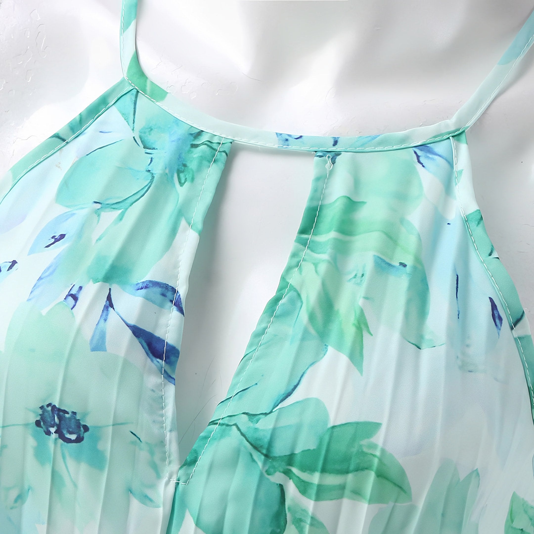 Women's Halter Pleated Maxi Dress — view 5