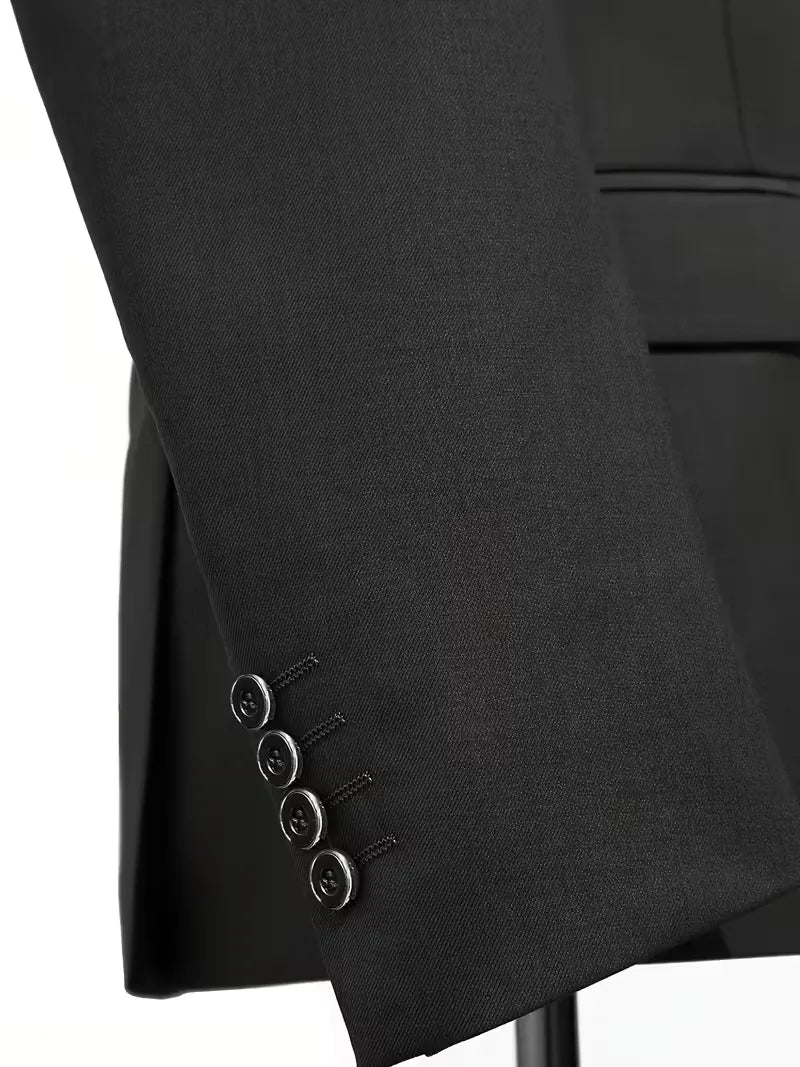 Ingmar | Men's Slim Fit Three-Piece Suit Set with Notched Lapels and Waistcoat