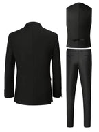 Ingmar | Men's Slim Fit Three-Piece Suit Set with Notched Lapels and Waistcoat