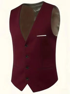 Ingmar | Men's Slim Fit Three-Piece Suit Set with Notched Lapels and Waistcoat