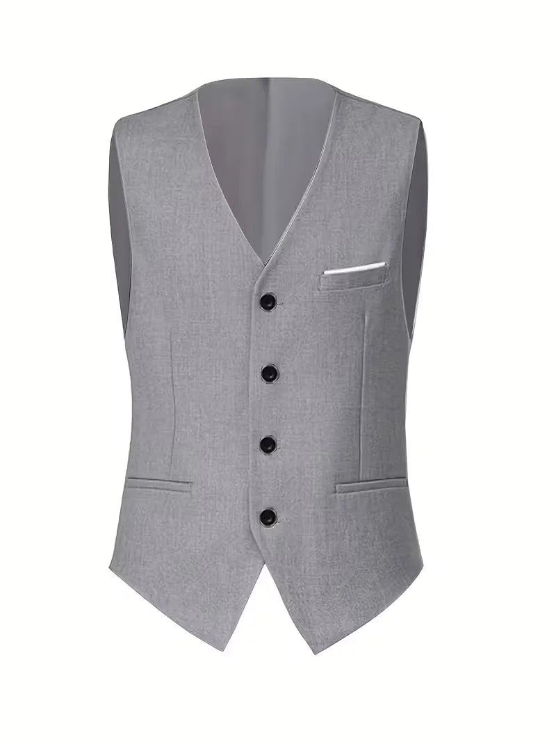 Ingmar | Men's Slim Fit Three-Piece Suit Set with Notched Lapels and Waistcoat