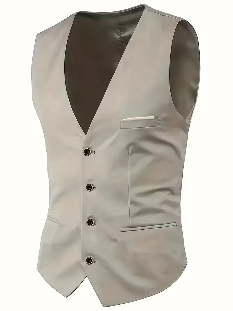 Ingmar | Men's Slim Fit Three-Piece Suit Set with Notched Lapels and Waistcoat