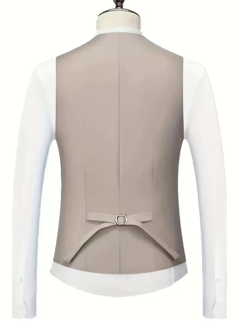 Ingmar | Men's Slim Fit Three-Piece Suit Set with Notched Lapels and Waistcoat