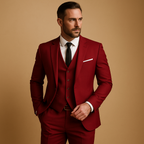 Florian | Men's Slim Fit Three-Piece Suit with Waistcoat and Pocket Square