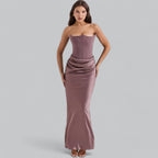 Women's Fitted Strapless Maxi Dress — view 3
