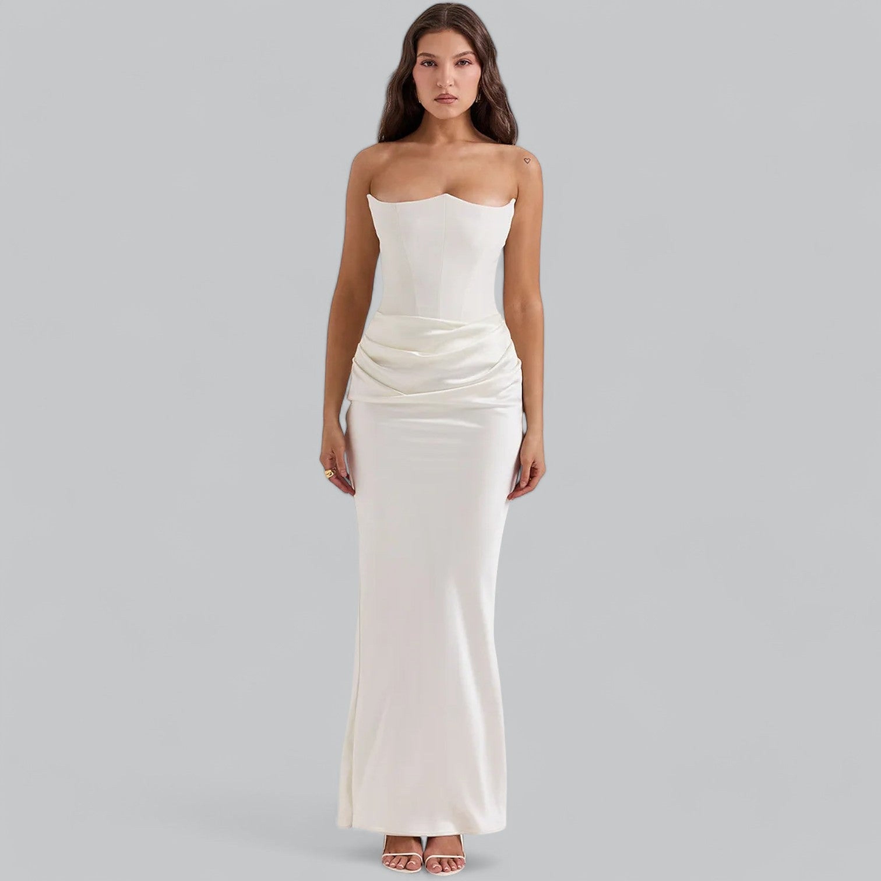 Women's Fitted Strapless Maxi Dress — view 5